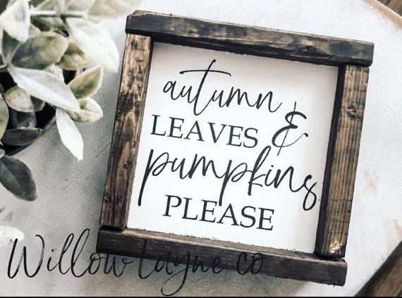 Autumn Leaves and Pumpkins Please sign Thanksgiving signs | Etsy | Etsy (US)