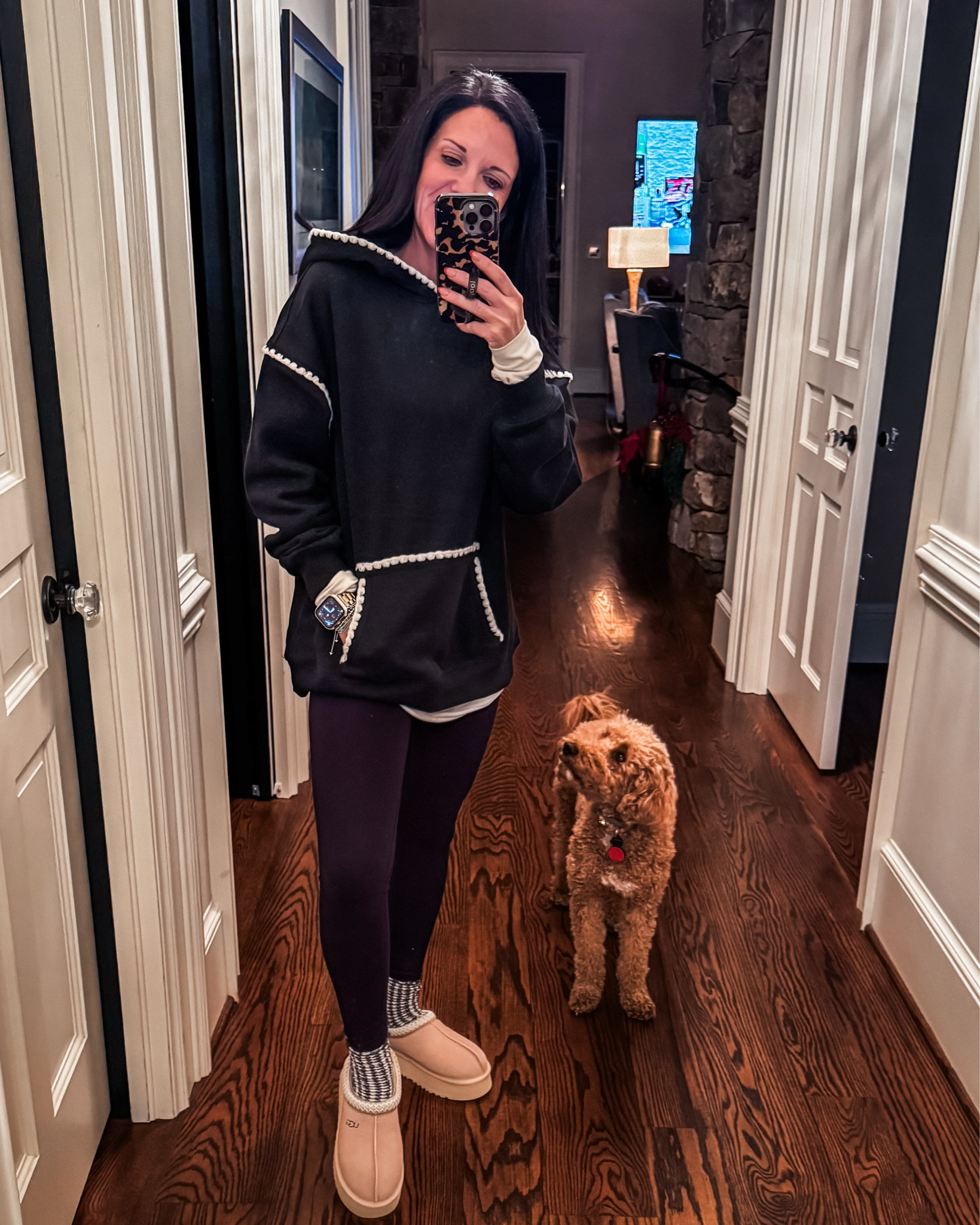 Trying to show yall comfy Saturday vibes and my little nugget was curious ❤️ Doodle not available for purchase 😬

#LTKFindsUnder50 #LTKOver40 #LTKActive