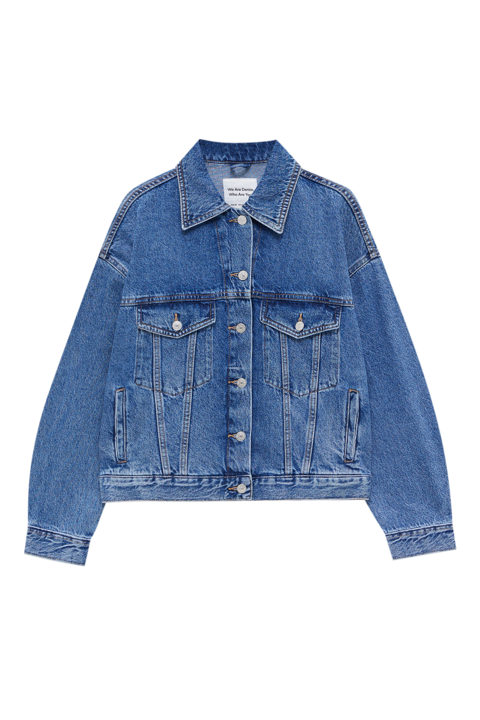 DROP-SHOULDER DENIM JACKET | PULL and BEAR UK