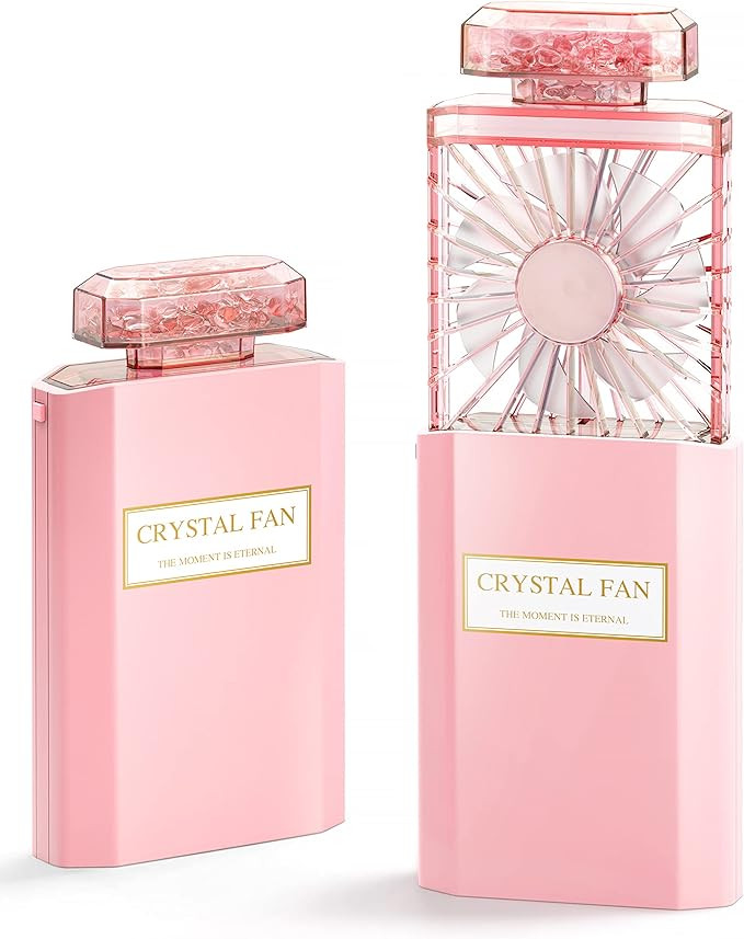 Lady Handheld Fans, Rechargeable Small Personal Fan with 3 Speeds Setting, Powerful Quiet Pull-ou... | Amazon (US)