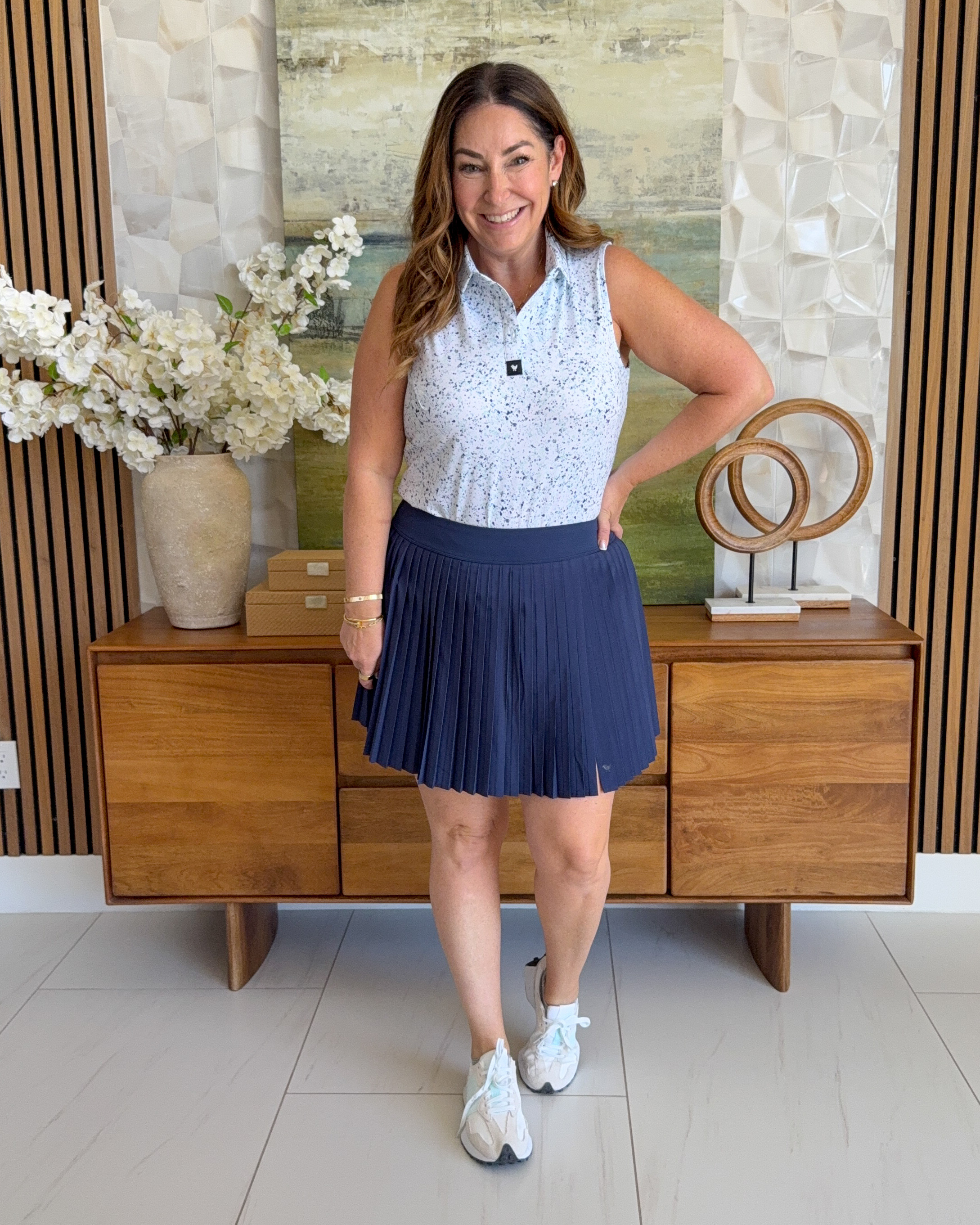 Ya'll asked for more golf attire and I'm here for it!! ⛳️ I found this brand bad birdie and absolutely love the fit and feel of their polos but it's this pleated skort that has a front split making it even easier to access the under shorts. 
📏Wearing L in Polo and Shorts

#LTKSeasonal #LTKActive #LTKMidsize