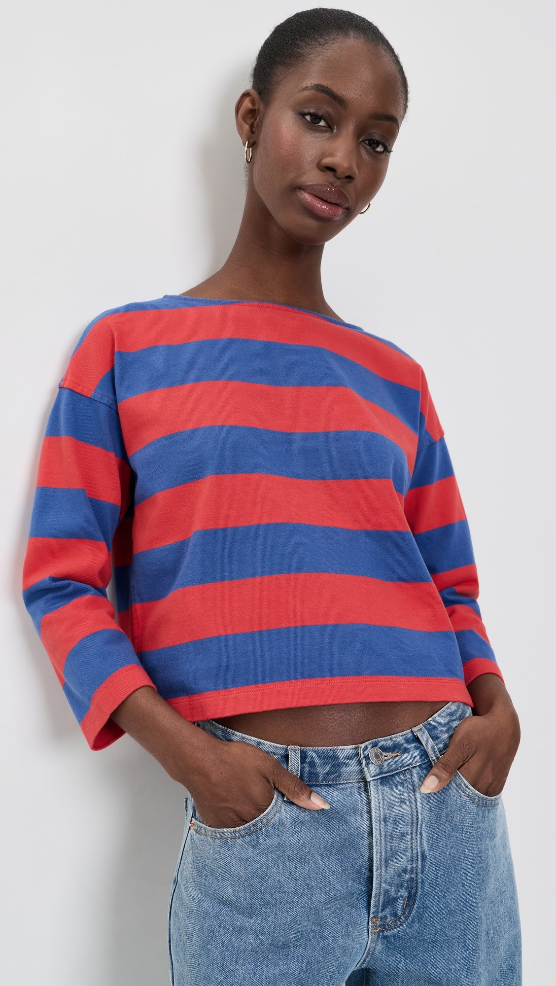 Madewell The Rugby Boatneck Long-Sleeve Tee In Club Cotton | Shopbop | Shopbop