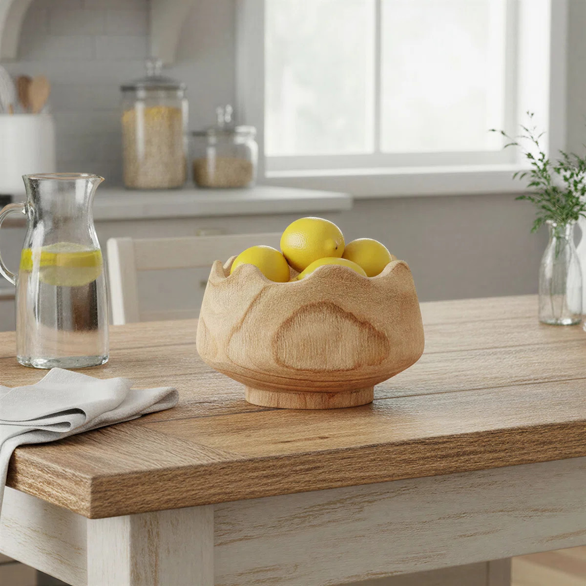 Scalloped Edge Paulownia Wood Decorative Bowl | Wayfair North America
