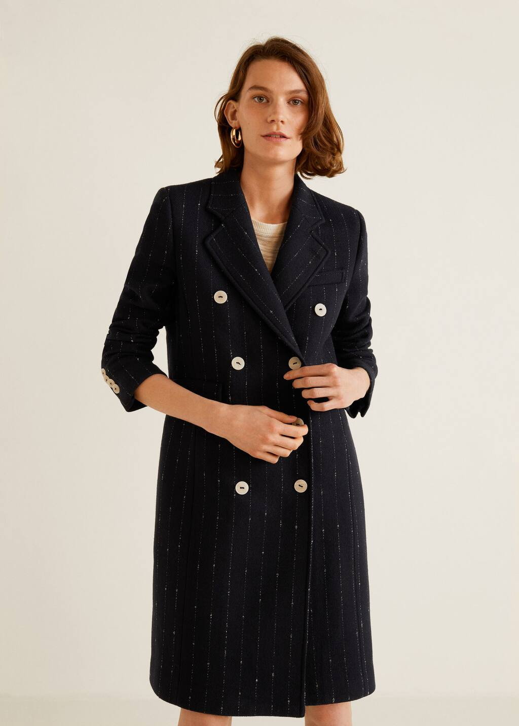 Double-breasted wool coat | MANGO (US)