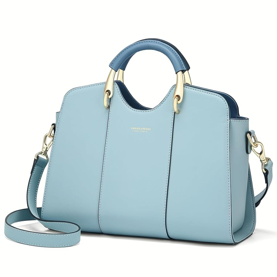 Satchel Bag for Women Fanshion Leather Ladies Top Handle Tote Shoulder Bag Purses and Handbags | Amazon (US)