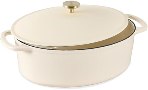 Best Choice Products Oval 7.5 Quart Enamel Cast-Iron Dutch Oven, Heavy-Duty Pre-Seasoned for Baki... | Amazon (US)