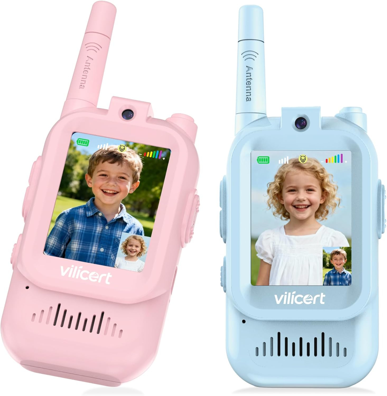 Video Walkie Talkie Toys for Age 3-12 Boys Girls, 2 Pack Walkie Talkies with Screen, Long Range 2... | Amazon (US)