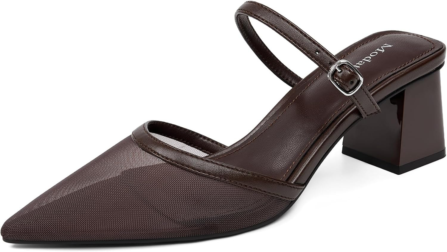 Modatope Closed Toe Heels for Women Chunky Heel Pumps Dressy Shoes | Amazon (US)