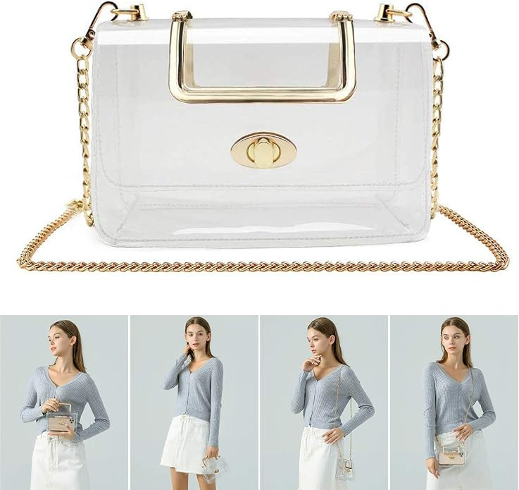 Amazon.com: MOETYANG Clear Purse for Women,Clear Clutch Purse Crossbody, See Through Handbag : Ev... | Amazon (US)