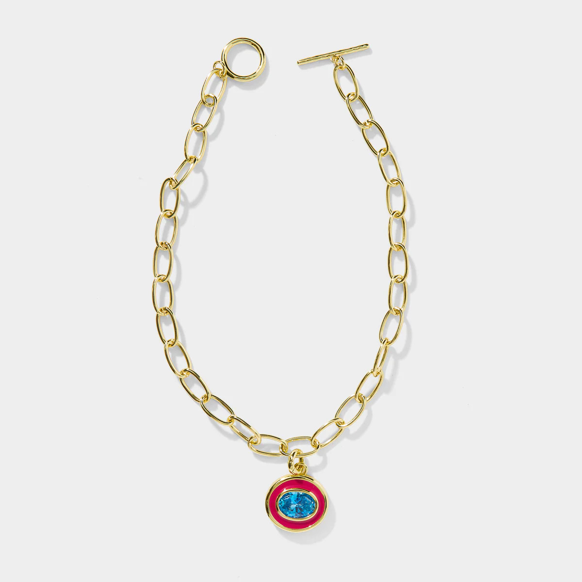 Enamel Gem Charm Necklace Set | Allie + Bess