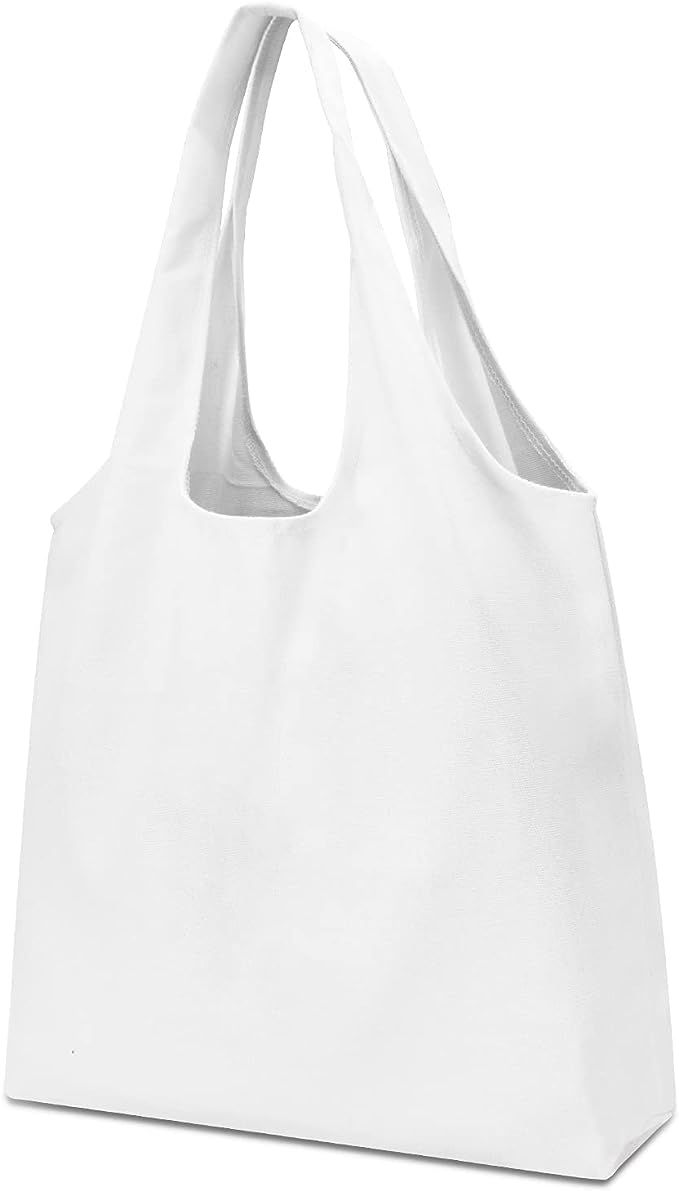 CGBE Canvas Tote Bags with Inner Pocket Reusable Grocery Bags Bulk Reusable Shopping Bags Large C... | Amazon (US)