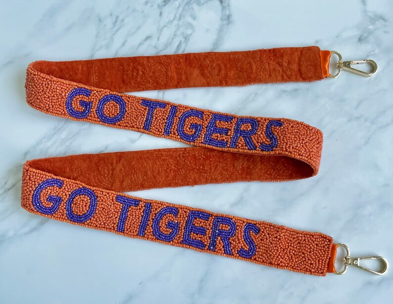 Tigers Beaded Purse Straps Clemson University - Etsy | Etsy (US)