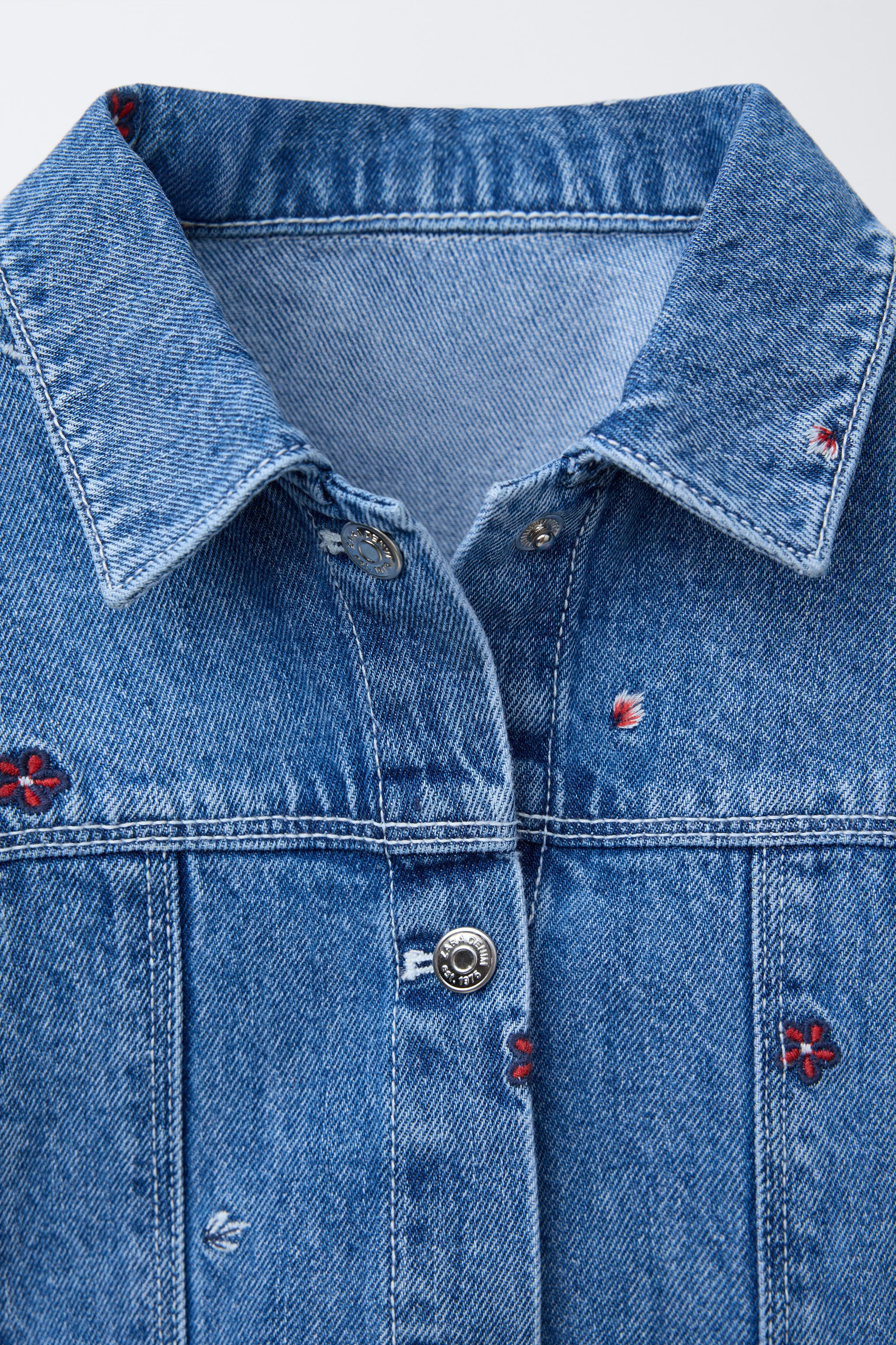 EMBROIDERED DENIM JACKET | Zara US
