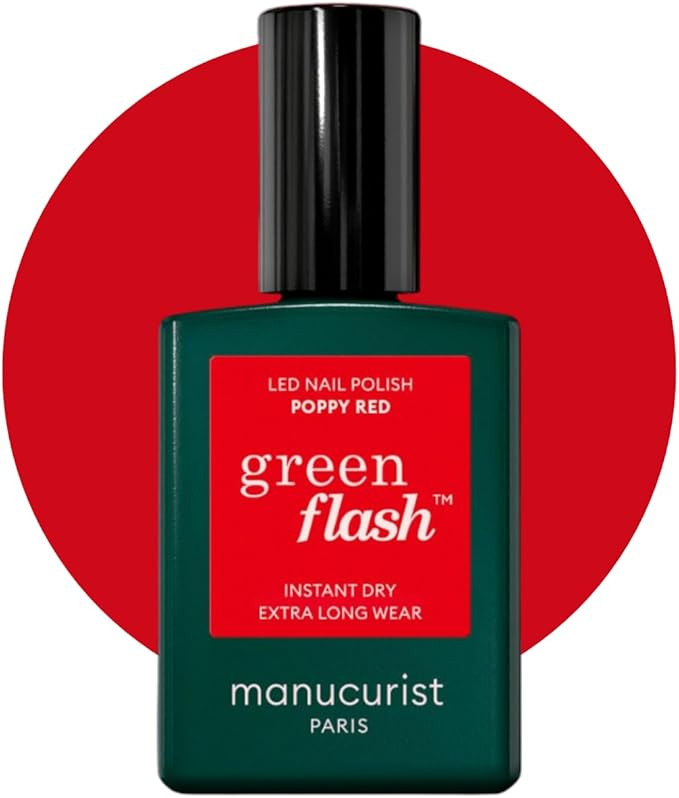 Manucurist Green Flash LED Classic Prune - Deep Wine Red Gel Nail Polish - Vegan, 12-Free - Stren... | Amazon (UK)