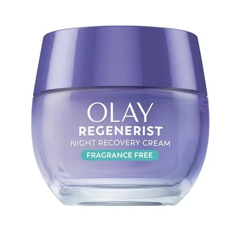Olay Regenerist Night Recovery Cream with Triple Collagen Peptide, Wrinkle Reducer, Non-Greasy, Fragrance-Free, Hydrating Face Moisturizer for Women, 1.7 oz | Walmart (US)