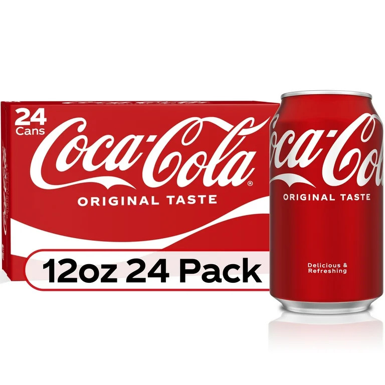 Coca-Cola Soda Pop, 12 fl oz, 24 Pack Cans | Walmart (US)