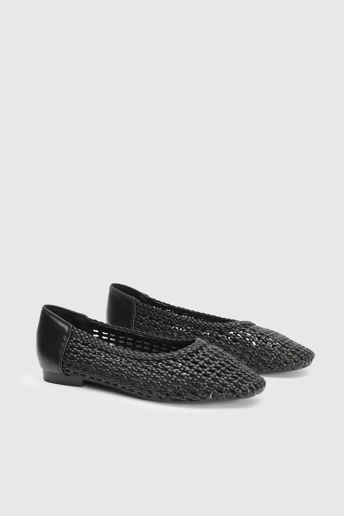 Black Woven Ballet Flats | Boohoo | Boohoo.com (UK & IE)