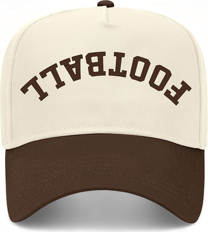 Football Upside Down Reversed Vintage Trucker Hat | Premium Snapback Baseball Hat for Men & Women | Amazon (US)