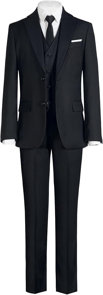 Marvelous World Boys' Formal Slim Fit Suit Set, Adjustable Waist | Amazon (US)