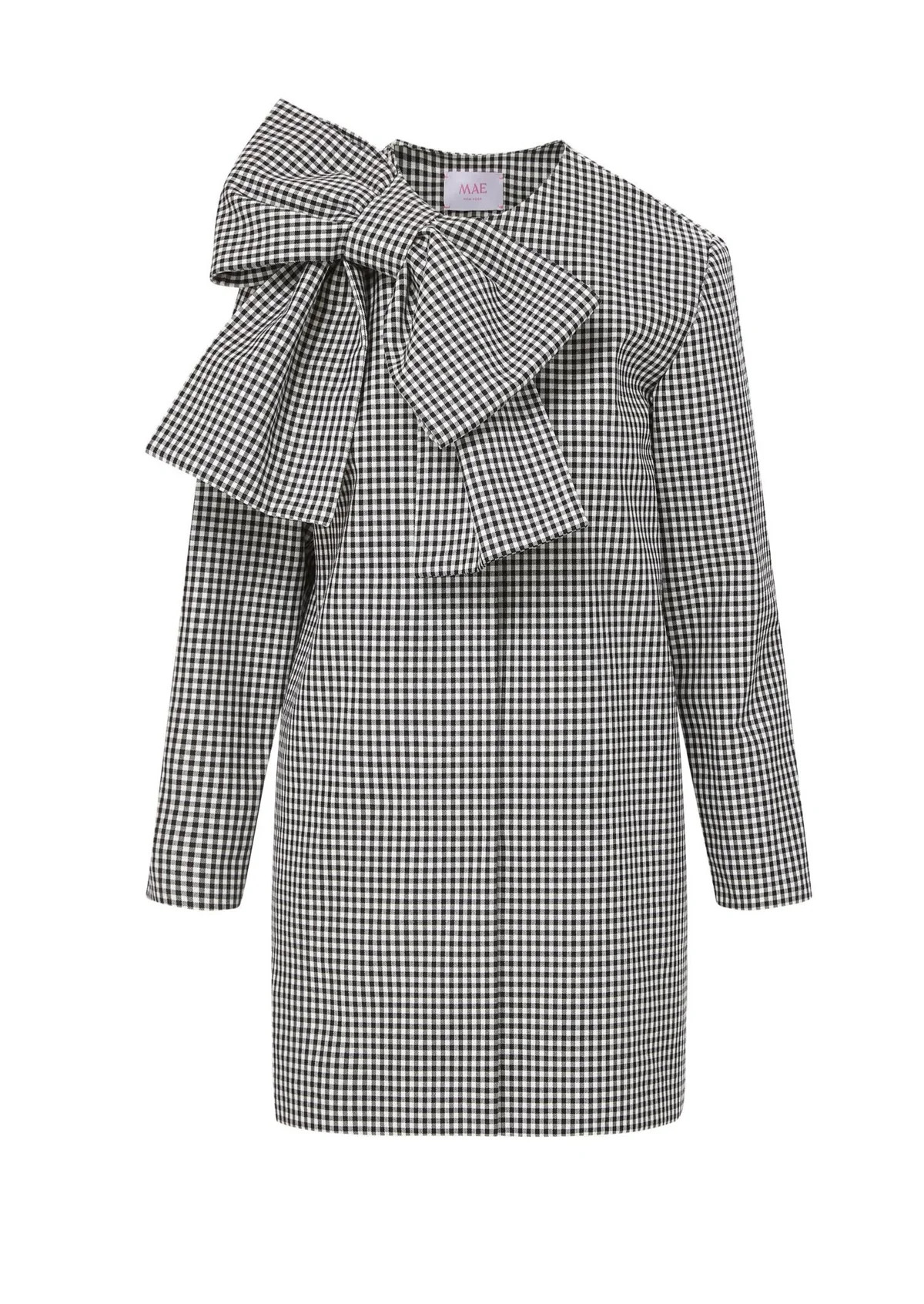 Phoebe Coat In Gingham Jacquard | Over The Moon