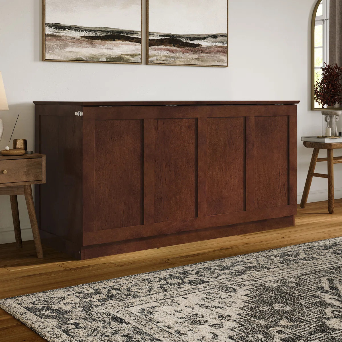 Westfield Low Profile Wood Murphy Bed Chest with 6" Mattress | Wayfair North America