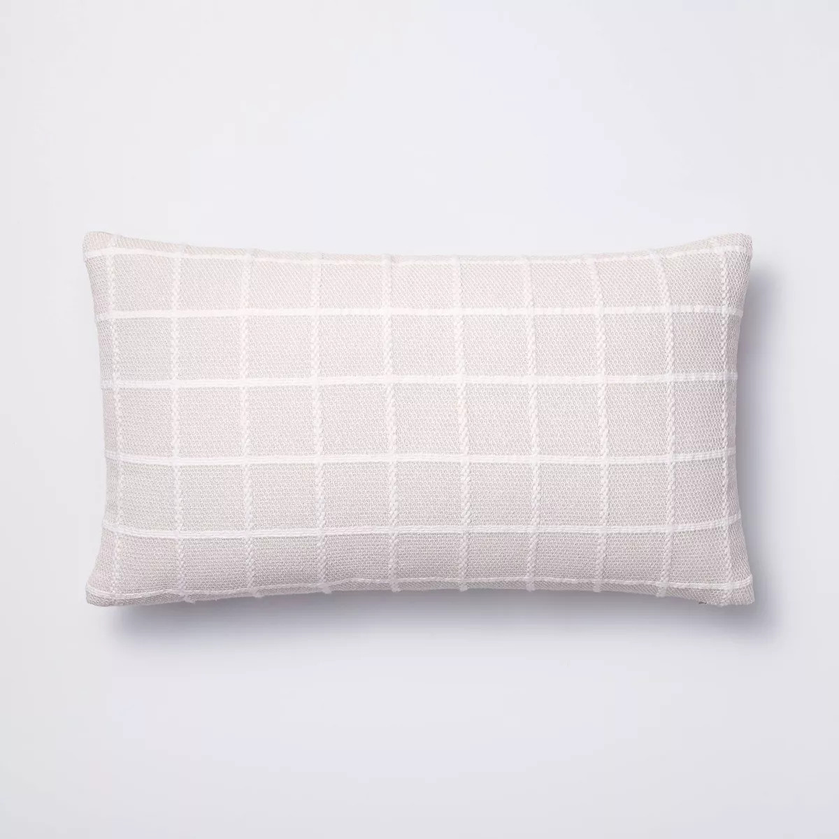 Oblong Woven Grid Decorative Throw Pillow Light Beige - Threshold™ designed with Studio McGee: ... | Target