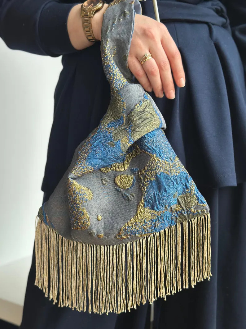Handmade Silk Satin Knot Bag, Gift for Her,  Mother's Day Gift, bridesmaids bag, Wristlet Purse, ... | Etsy (Global)