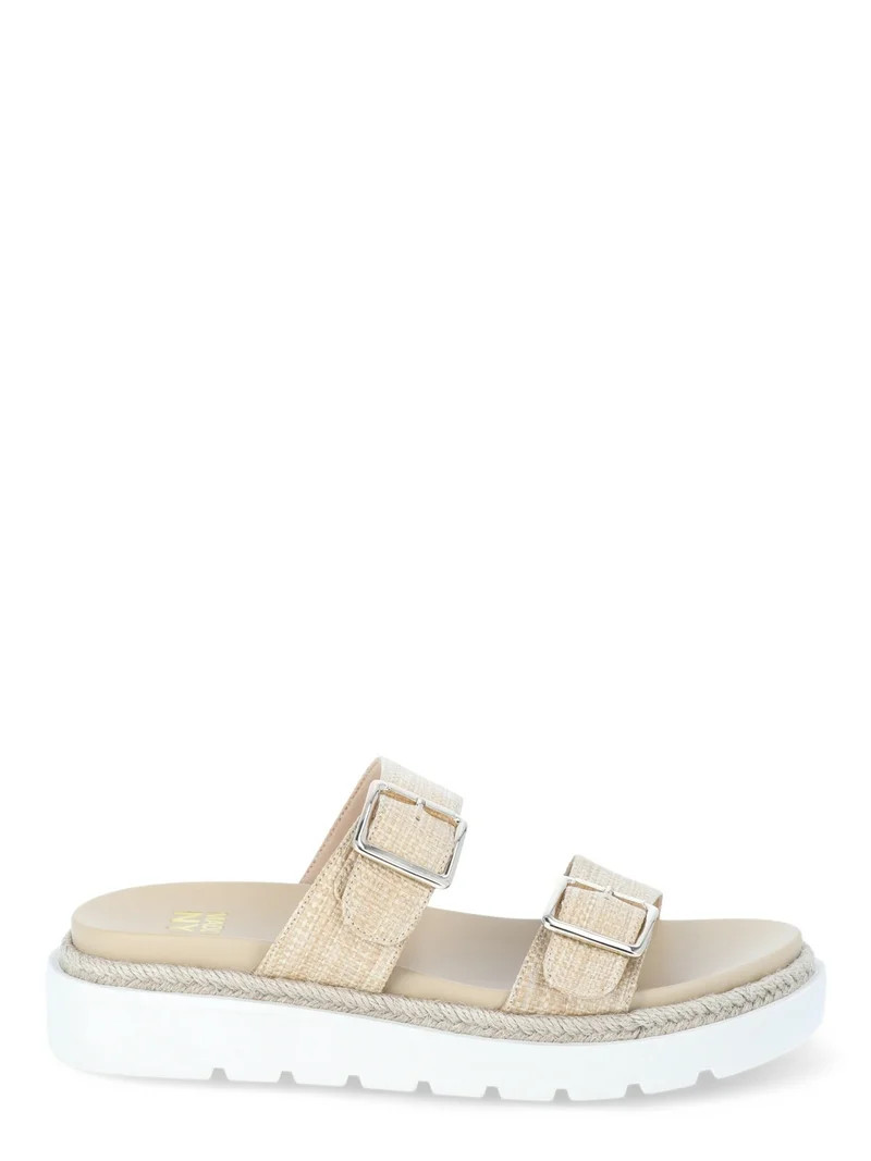 Madden NYC Women’s Flatform Two Strap Sandals - Walmart.com | Walmart (US)