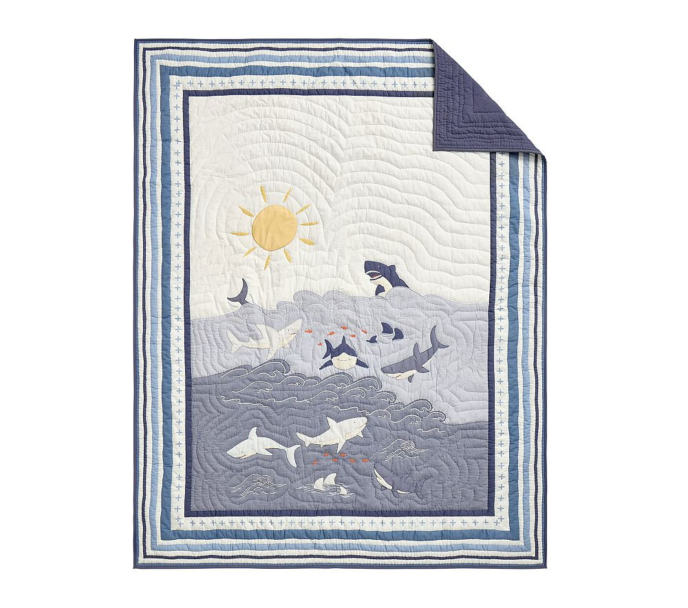 Shark Seas Quilt & Shams | Pottery Barn Kids