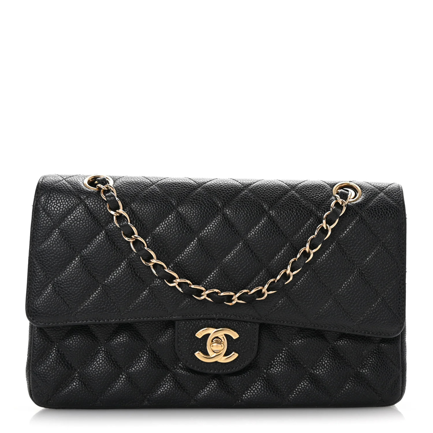 Chanel Caviar Quilted Medium Double Flap Black 1706526 | FASHIONPHILE (US)
