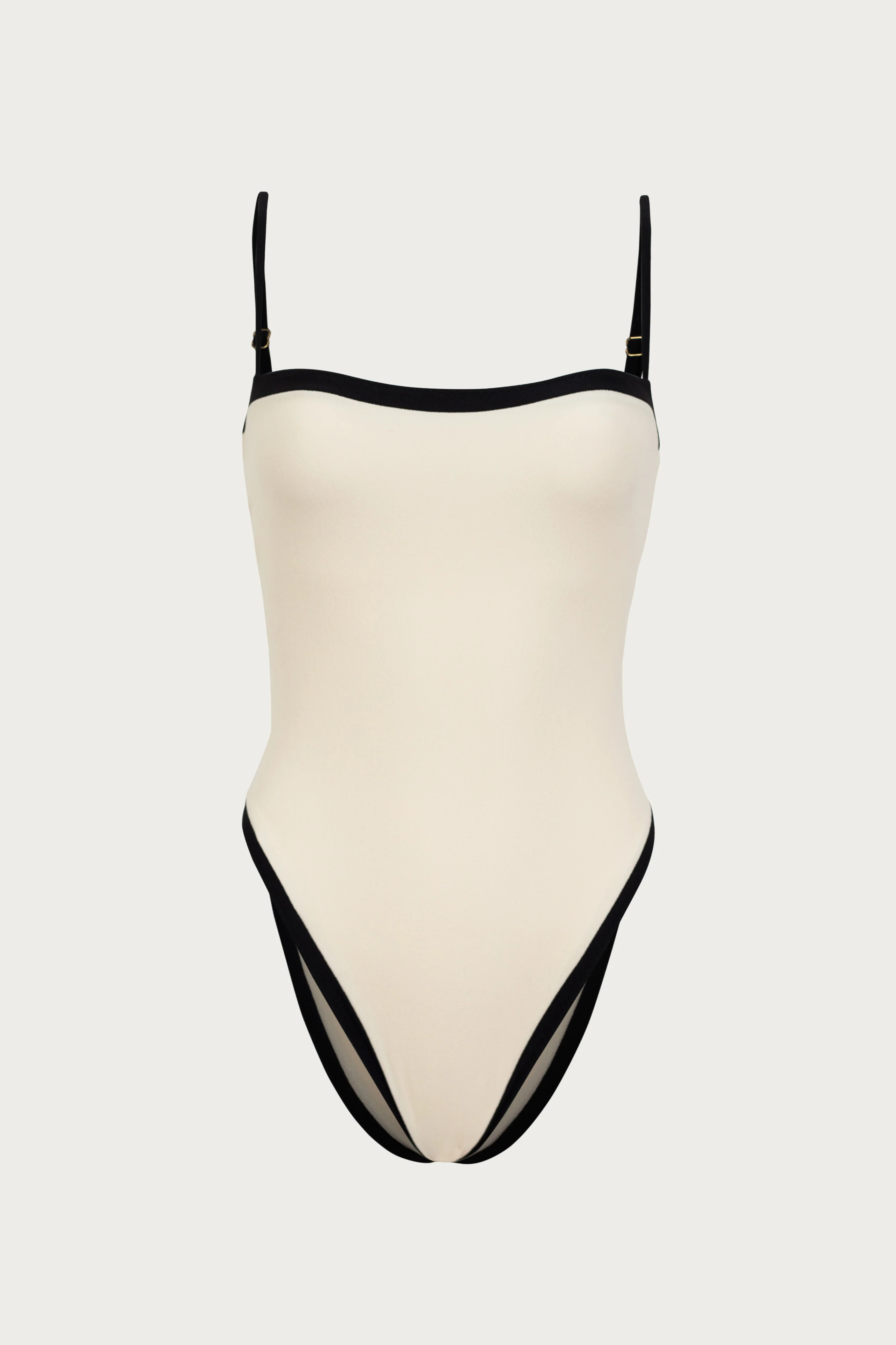 Colorblock One Piece (Faux Suede Cream/Black) | SAME