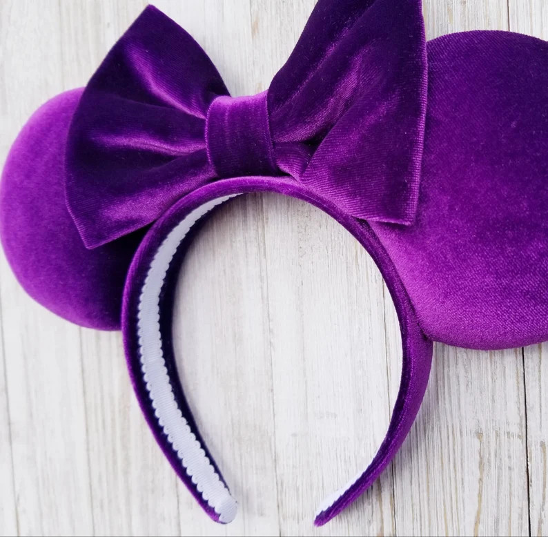 Halloween Mickey ears, purple velvet minnie ears, Disney ears, Disney halloween, halloween ears, ... | Etsy (US)