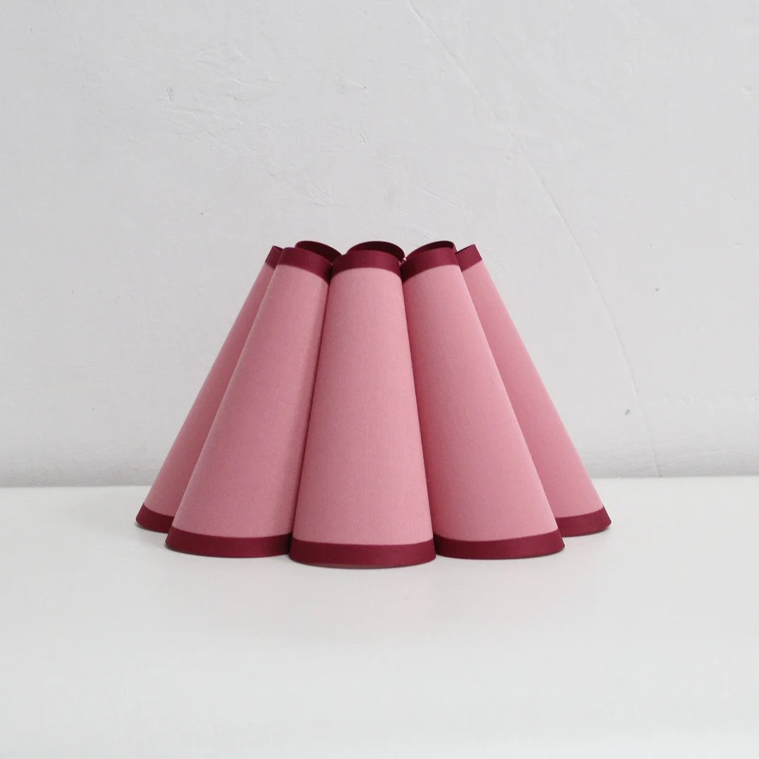 Duzy Handmade New Pink Fabric and Acrylic Pleated Lampshade for Home Decor-114, Custom Made110-24... | Etsy (US)