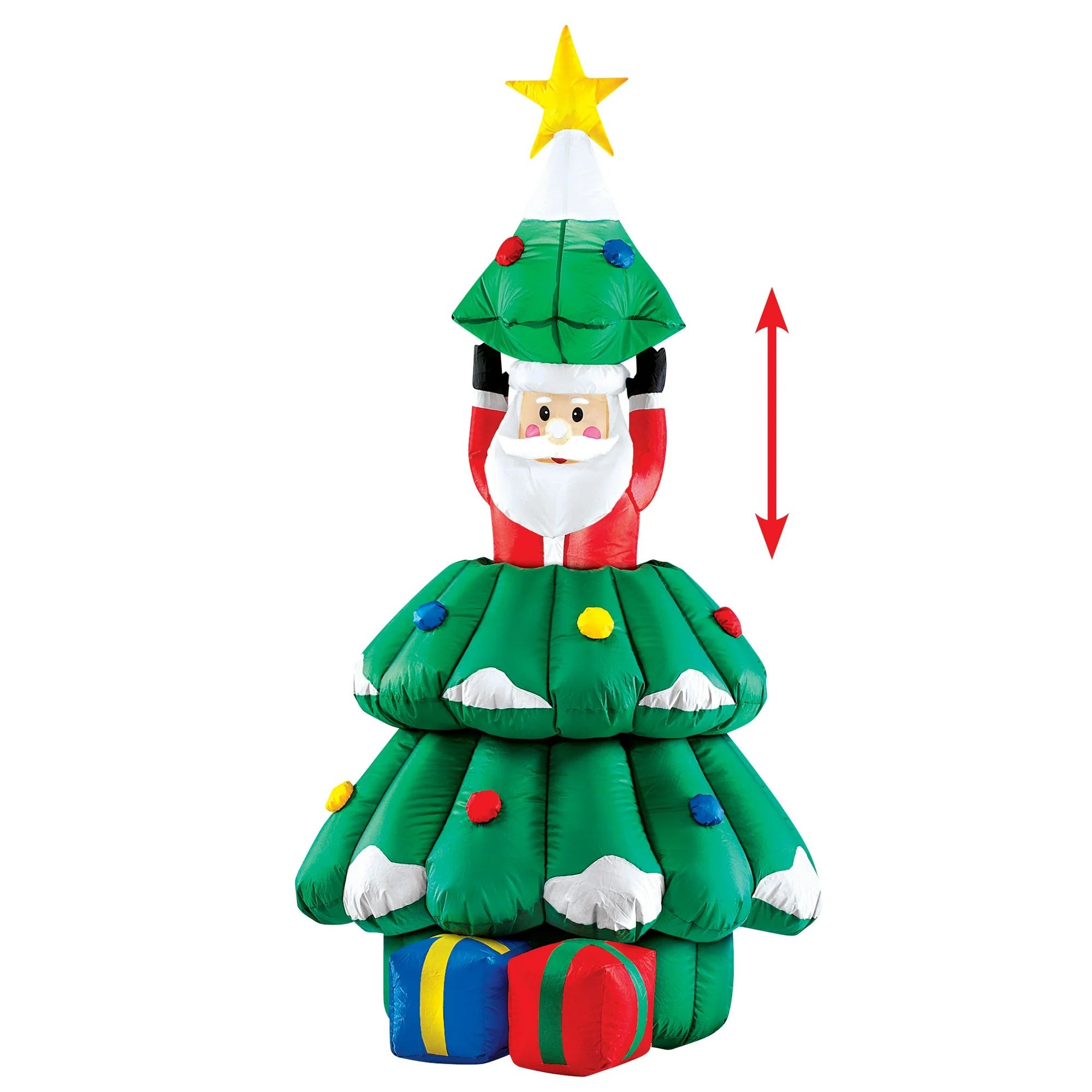 Hide and Seek Santa Animated Christmas Yard Inflatable - Outdoor Holiday Decorative Accent | Walmart (US)