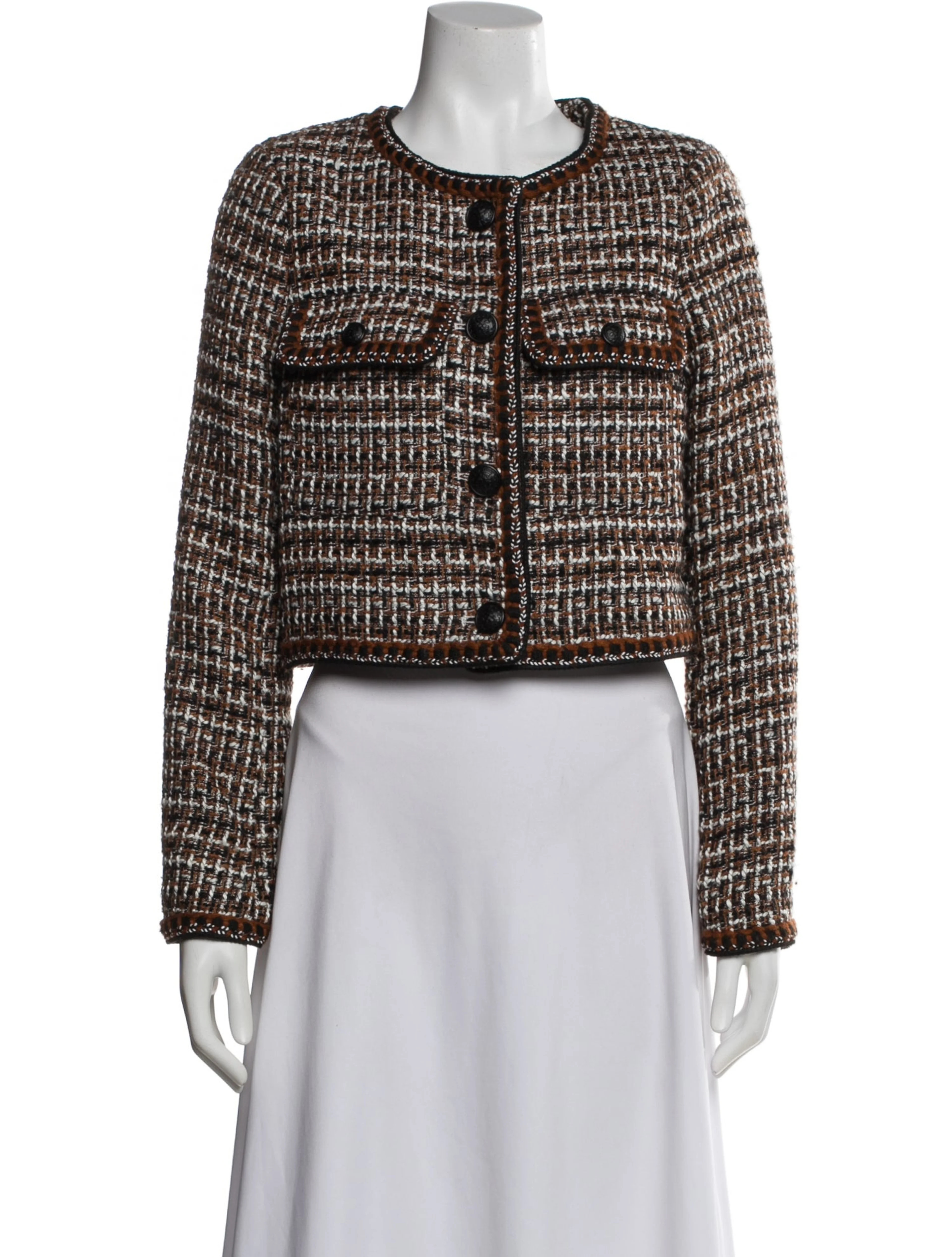 Tweed Pattern Evening Jacket w/ Tags | The RealReal