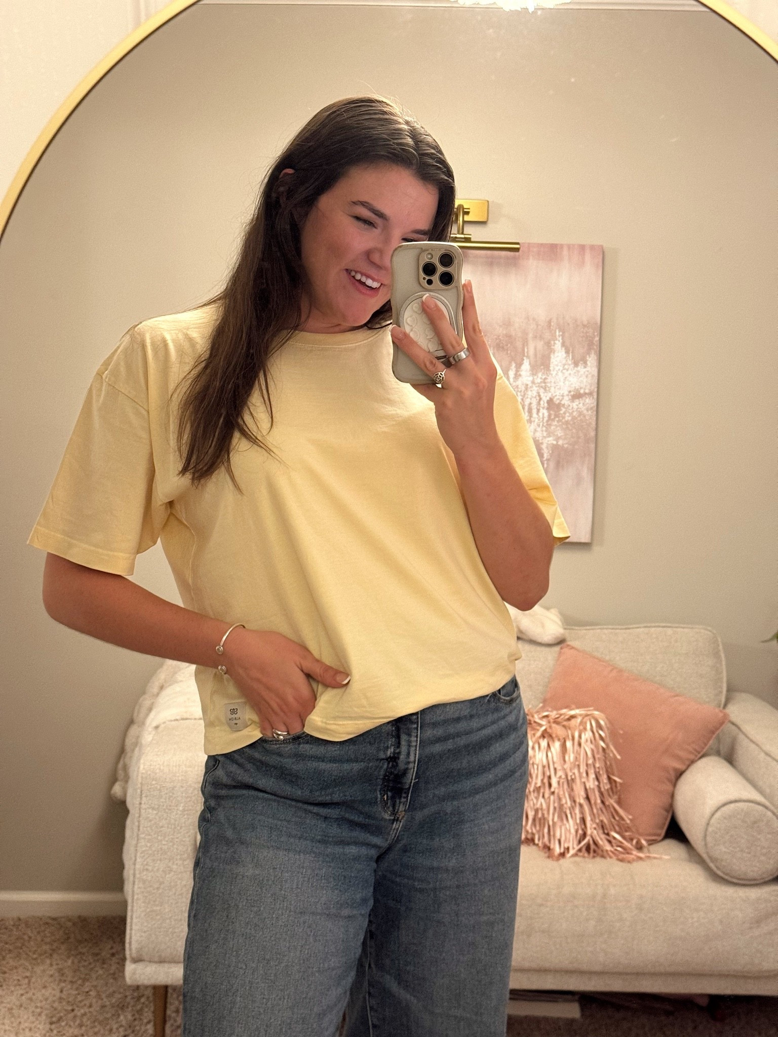 love love love this butter yellow tee - so comfy, perfect oversized fit, & structured enough to wear out & about!💛

#LTKootd #LTKSeasonal