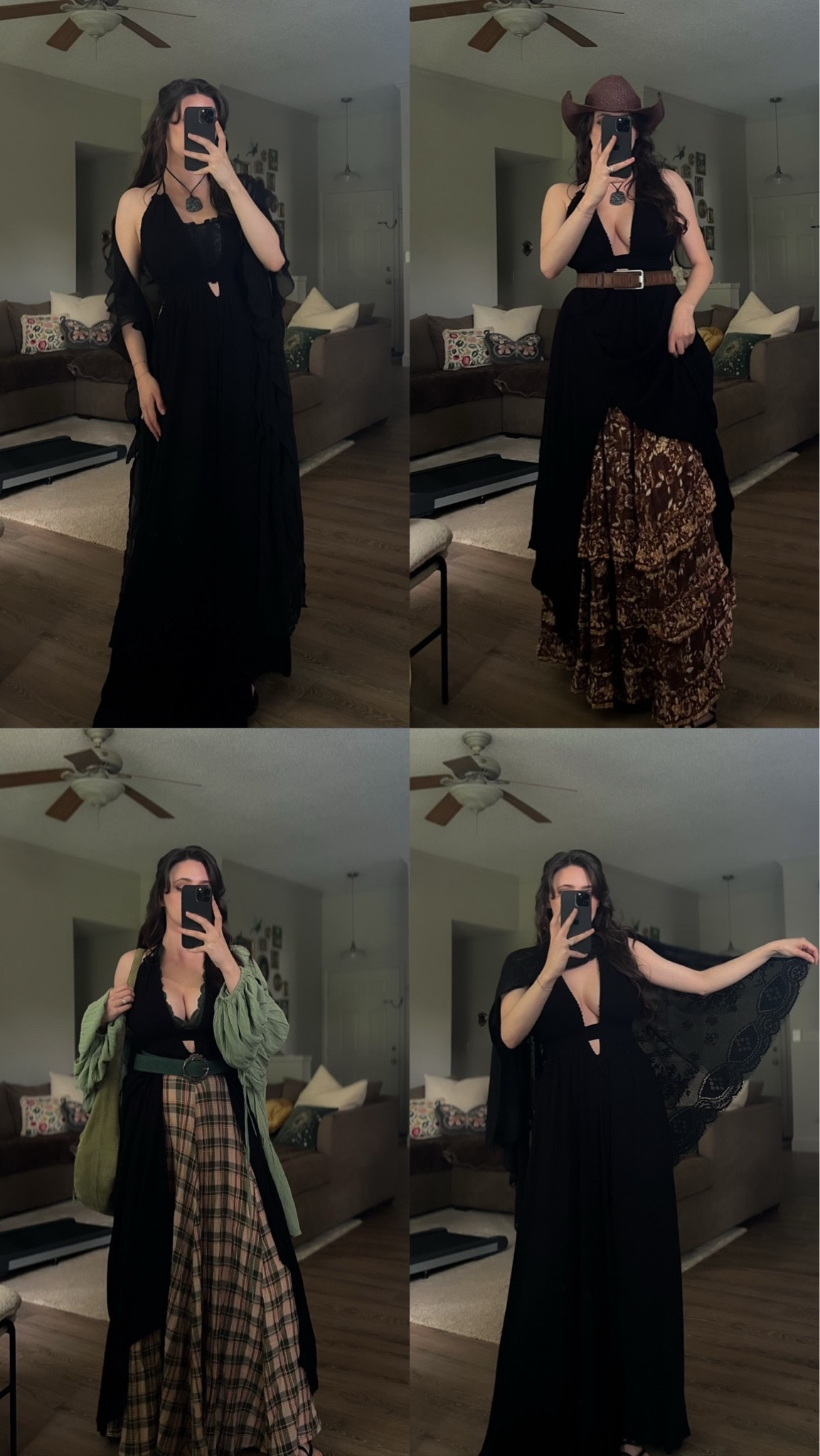 4 whimsical ways to style a black maxi dress this summer. I love that it has a slit in the center so that I can easily layer it with other maxi skirts. 🤌🏼🖤✨ @freepeople #freepeoplepartner

#LTKootd #LTKSeasonal