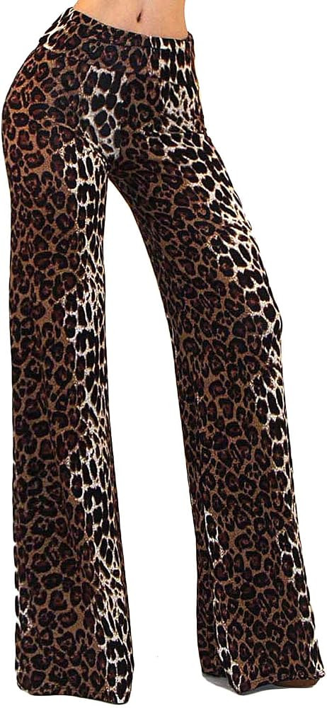 Vivicastle Women's USA Fold Over High Waist Wide Leg Long Palazzo Pants | Amazon (US)