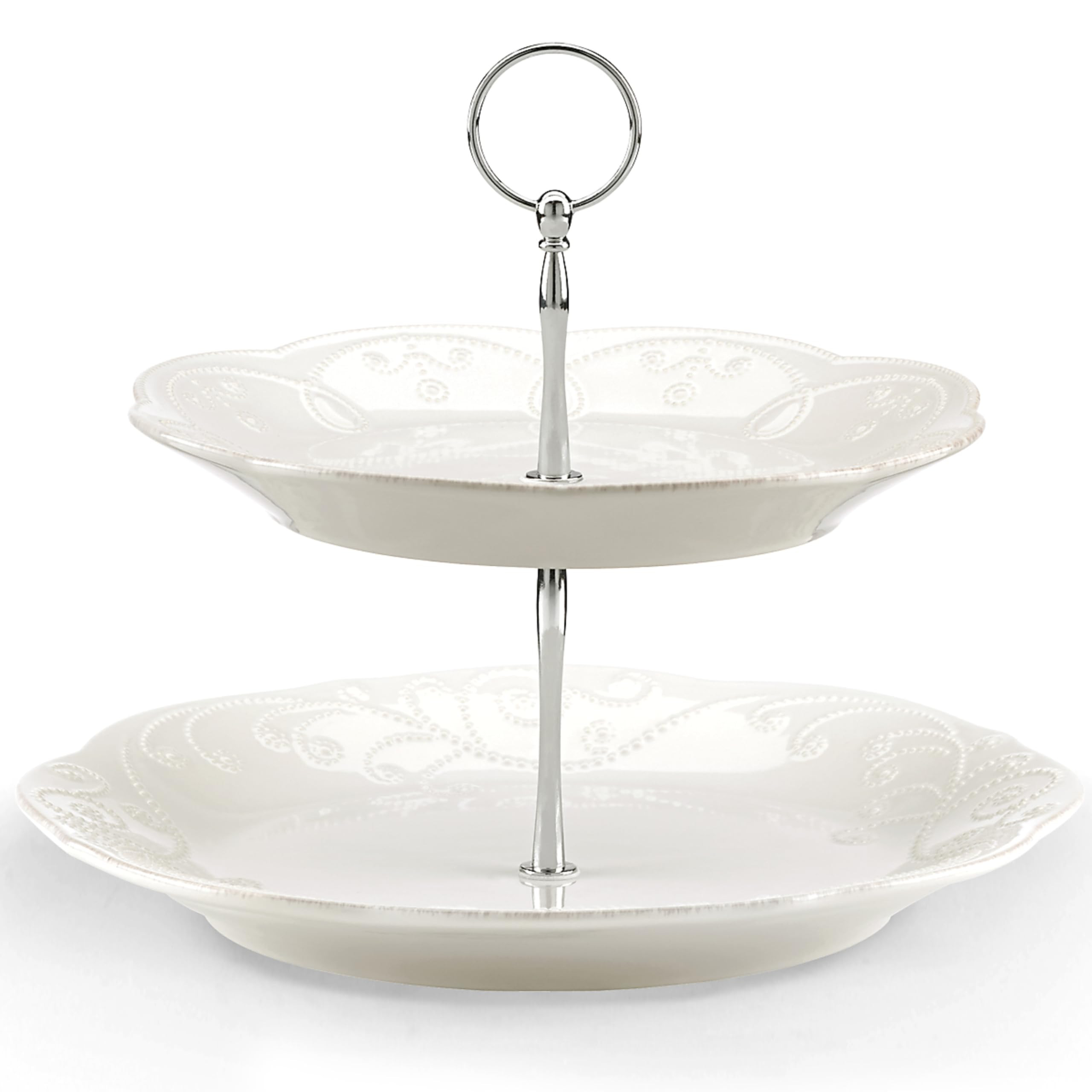 Lenox Unisex French Perle Tiered Server, White, 3.85 LB | Amazon (US)