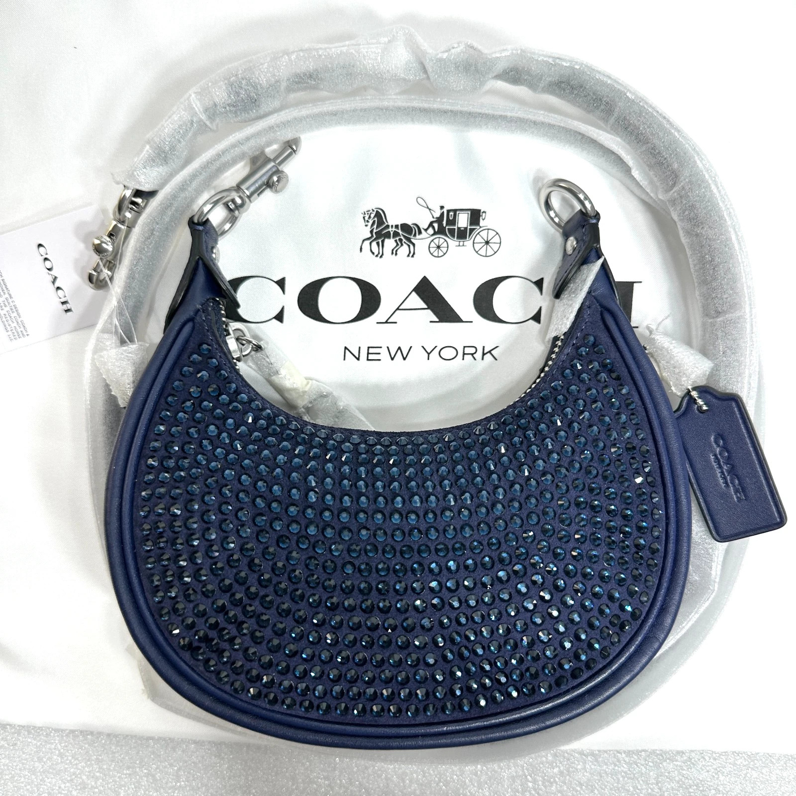 Coach Jonie Bag With Crystal in Dark Navy CW574 Mini Crossbody NWT | eBay US