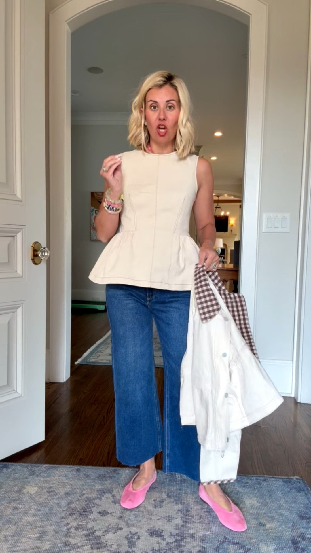 The perfect outfit for this time of year. This jacket is going to be your go-to for the season! Adorable!!
Top - xs
Jeans - 26P
Jacket- xs 
Flats - 7.5

*Use code CATHERINE20 3/6-3/9 to save 20% when you spend $100+


#LTKSeasonal #LTKmomlife #LTKootd