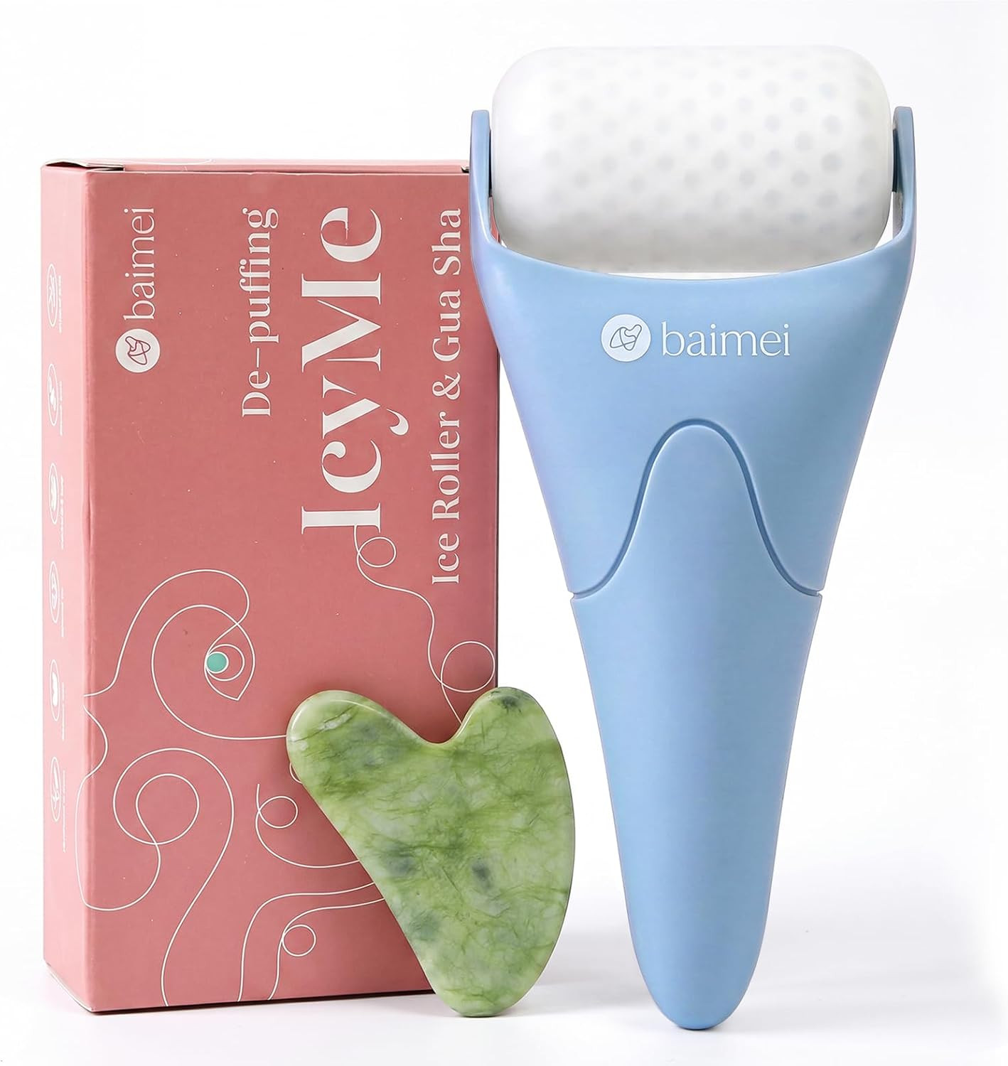 BAIMEI IcyMe Ice Roller for Face and Gua Sha Facial Tool Set | Amazon (US)
