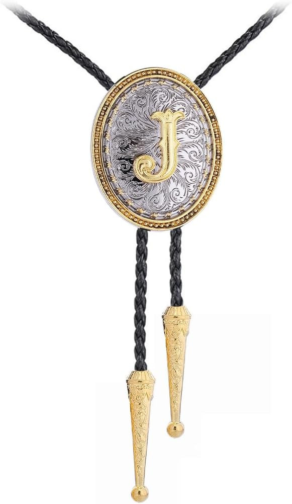 GelConnie Western Ties for Men Gold Bolo Tie Initial Letter A to Z Native American Bola Ties Cowb... | Amazon (US)