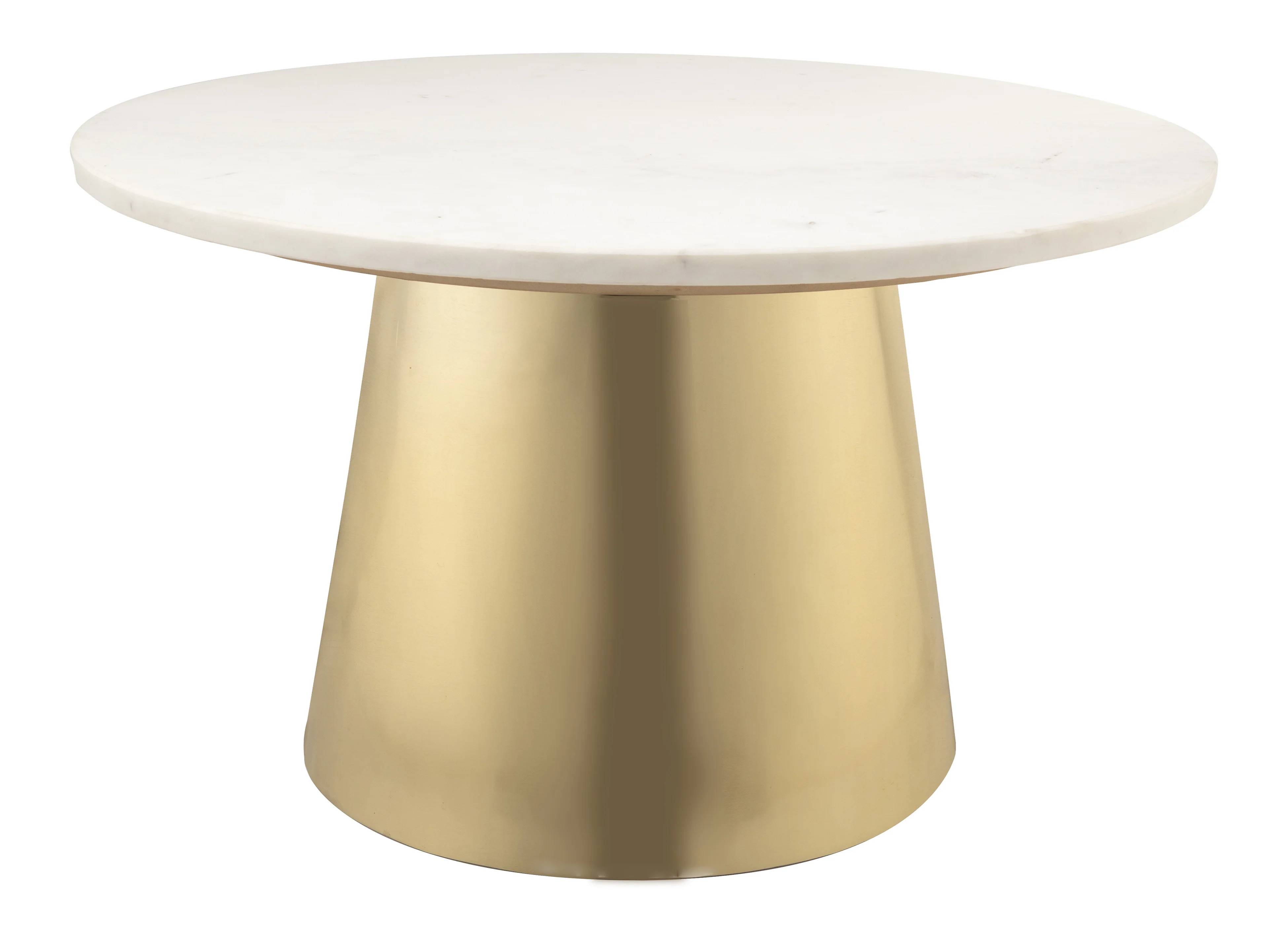 Bleeker Round Gold Base and Stone Top Marble Cocktail Table by TOV Furniture | Walmart (US)