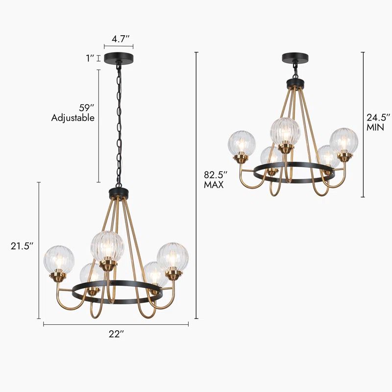 Yedidal 5 - Light Dimmable Chandelier | Wayfair North America