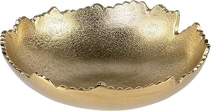 Red Co. 8.75” Gold Moon Decorative, Asymmetrical Torn, Hammered Metal Centerpiece Bowl with Scu... | Amazon (US)