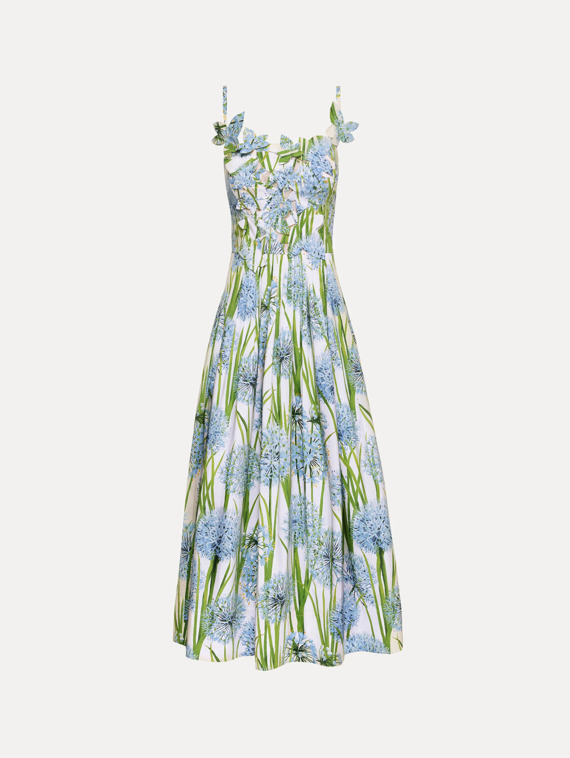 Allium Embroidered Cotton Poplin Dress | Oscar de la Renta