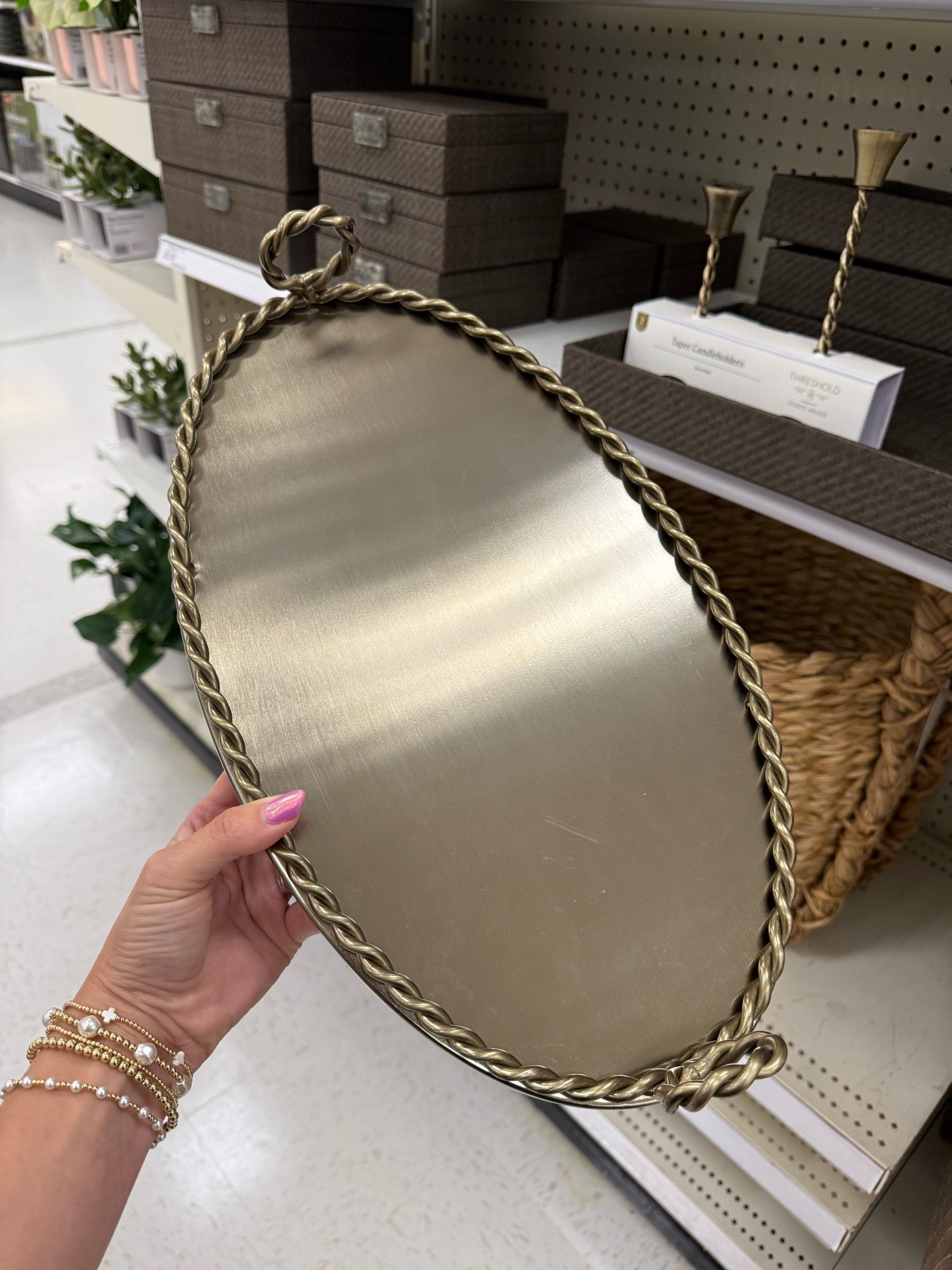 Love the detail on this brass tray and candlesticks!

#LTKHome