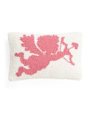 8x12 Wool Blend Hand Hooked Cupid Pillow | Marshalls