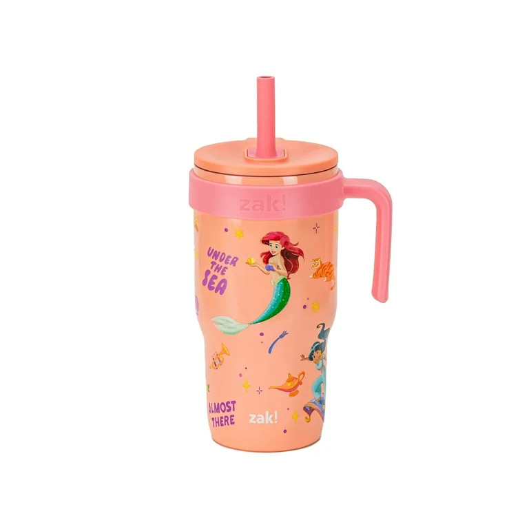Zak Designs Princess Kids 18oz Insulated Stainless Steel Tumbler with Leak-Proof Straw and Handle | Walmart (US)